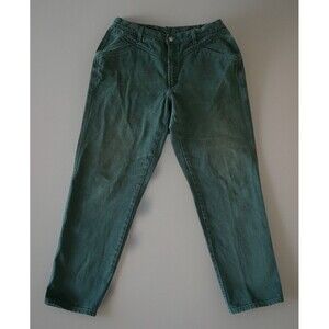 VINTAGE  Rocky Mountain Bareback  High Rise Jeans Plus Size 18 Green ROCKIES